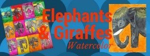 elephants and giraffe